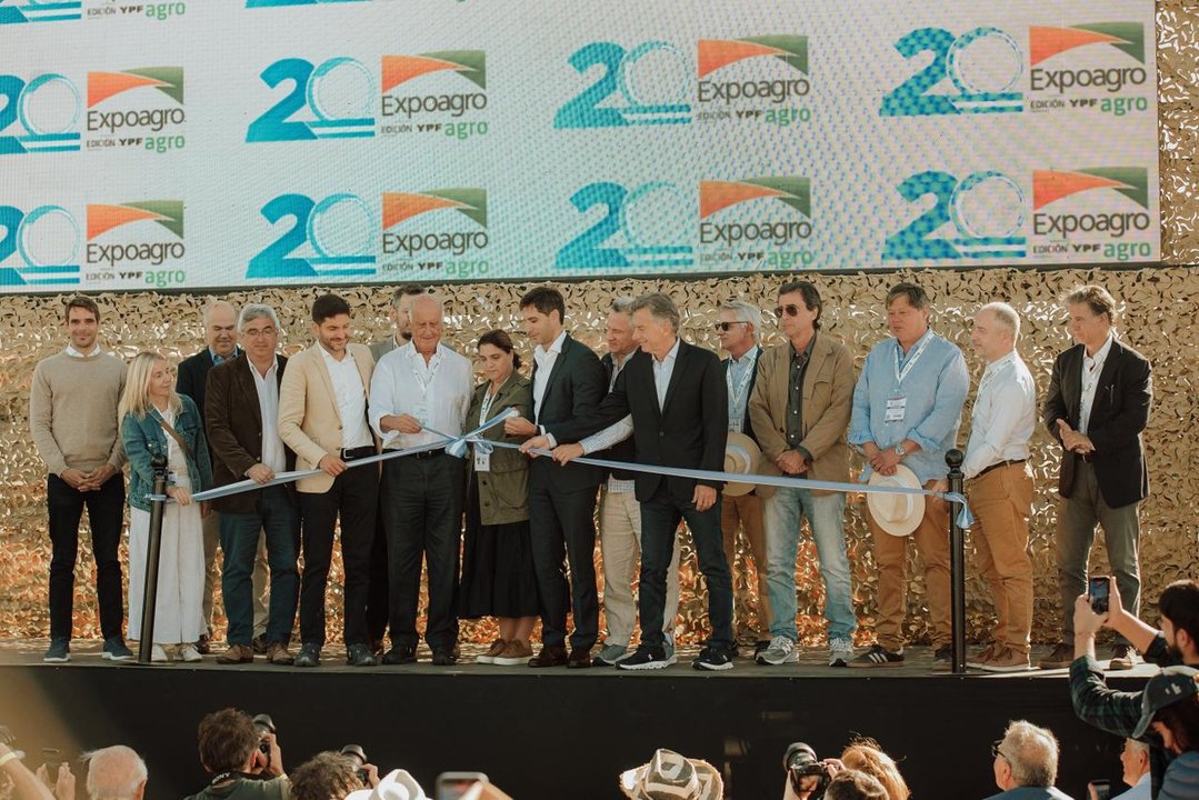 Santiago Passaglia en la apertura de Expoagro en San Nicolás