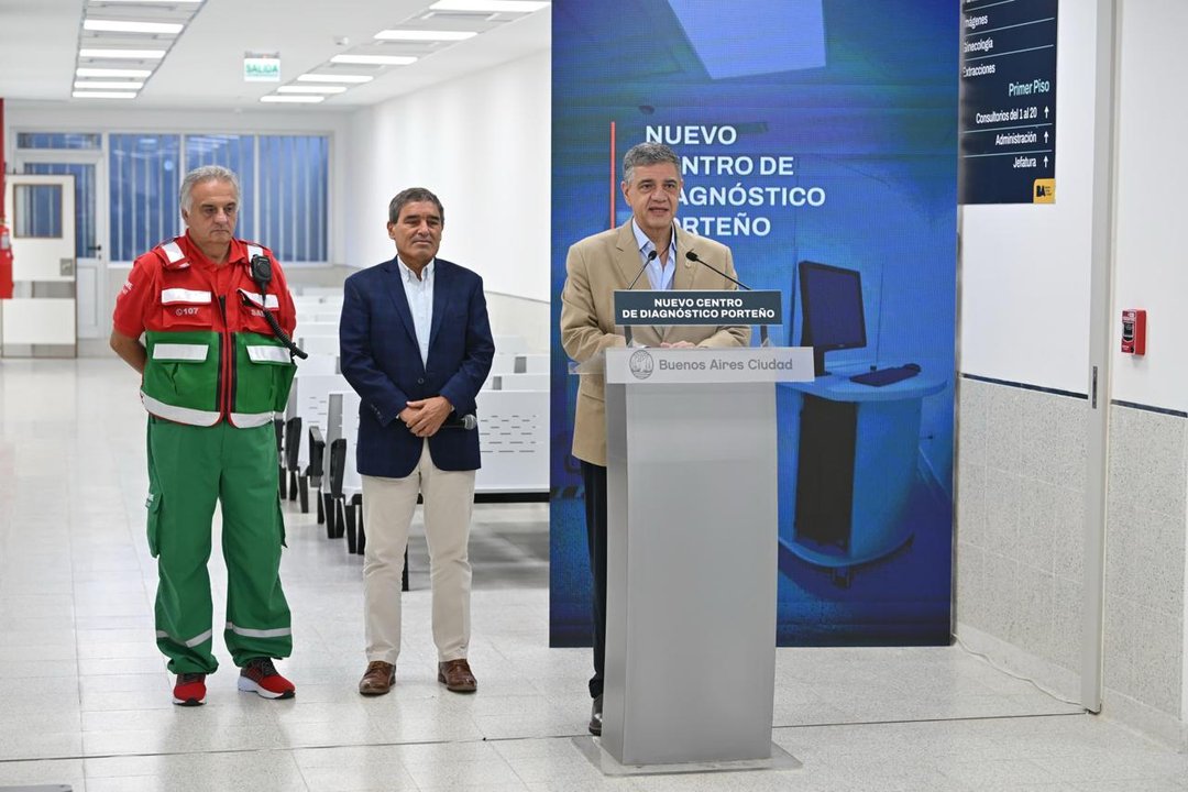 Jorge Macri en la inauguración del nuevo centro de diagnóstico en Villa Urquiza