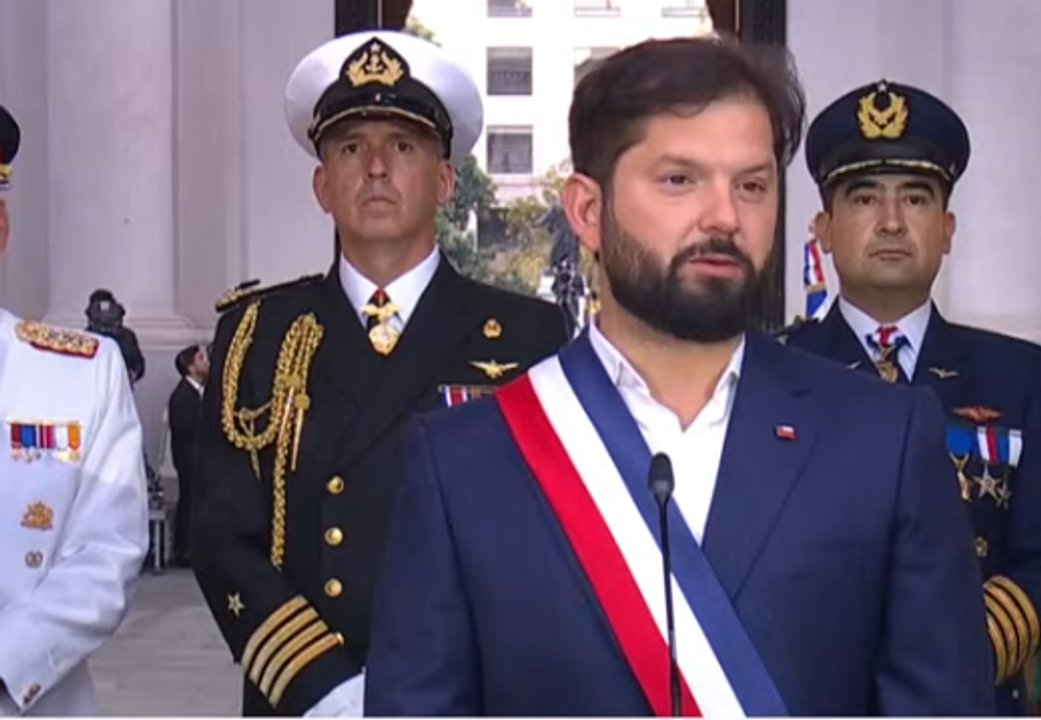 Gabriel Boric en su última conferencia de prensa como presidente de Chile