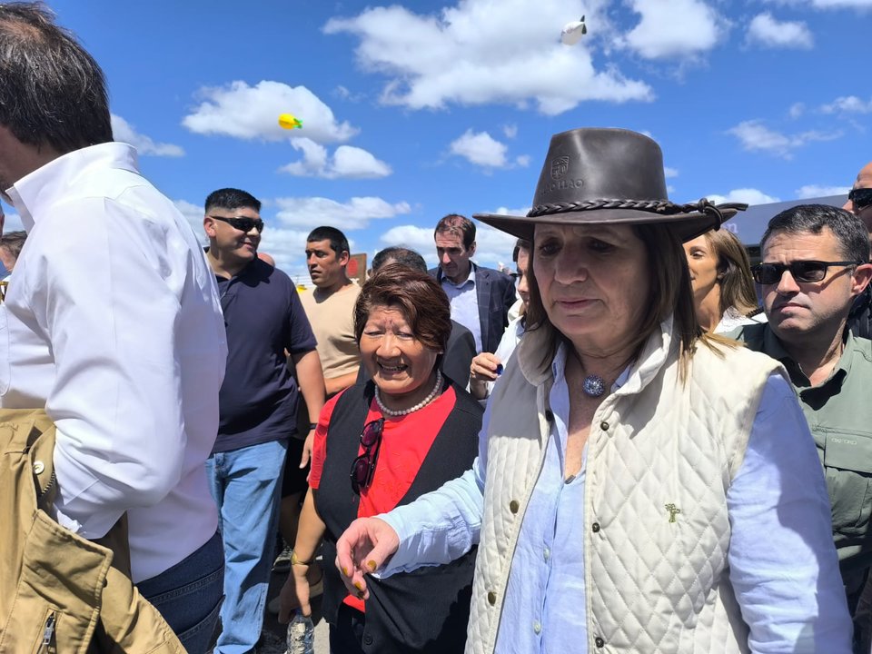 Patricia Bullrich durante su visita a Expoagro en San Nicolás