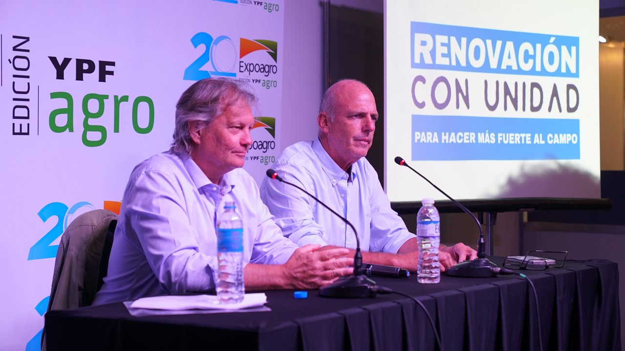 Dirigentes del nuevo espacio Renovación con Unidad en Expoagro