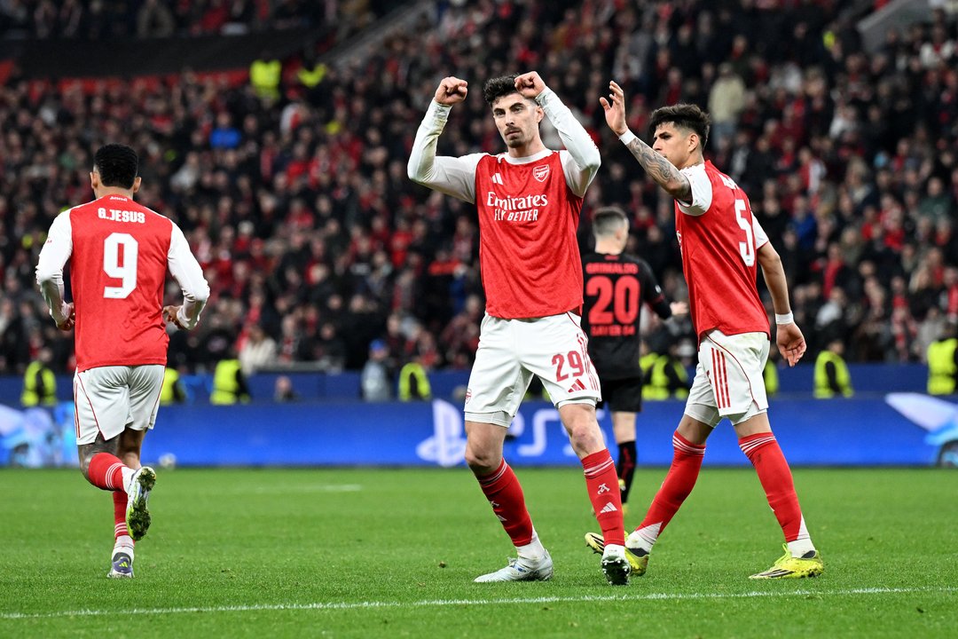 Arsenal celebra el empate agónico ante Bayer Leverkusen por la Champions League
