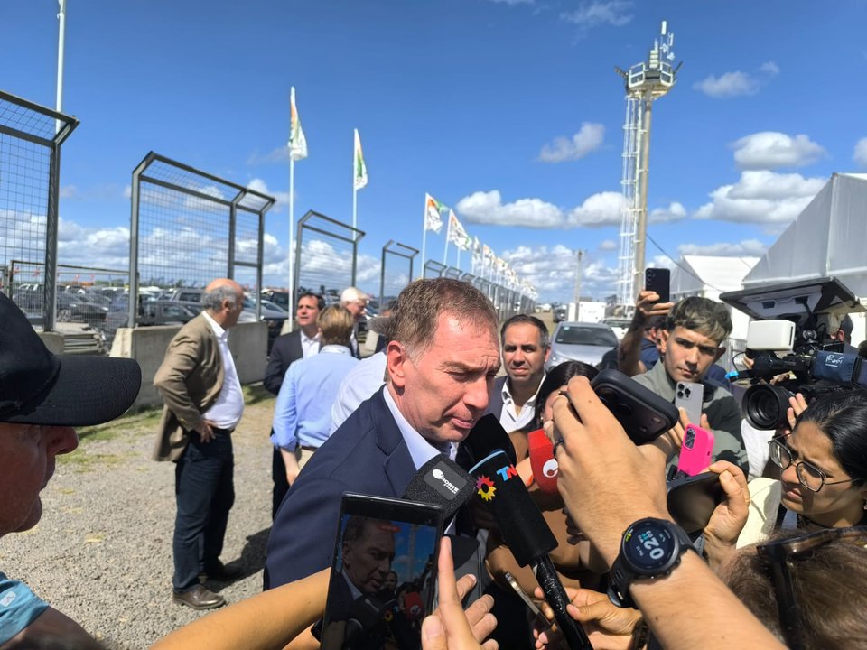 Diego Santilli durante su participación en Expoagro