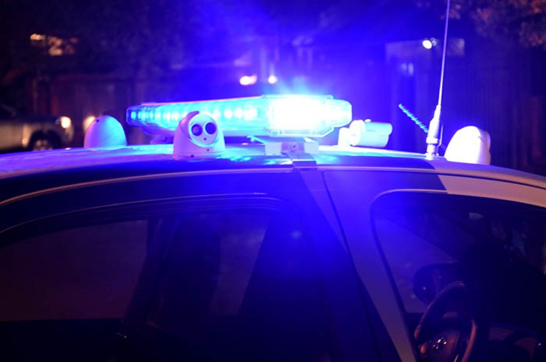 Patrullero y escena policial en Ituzaingó