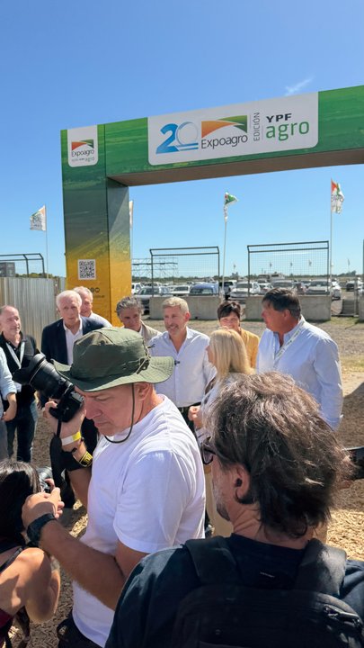 Rogelio Frigerio en Expoagro ante empresarios y productores