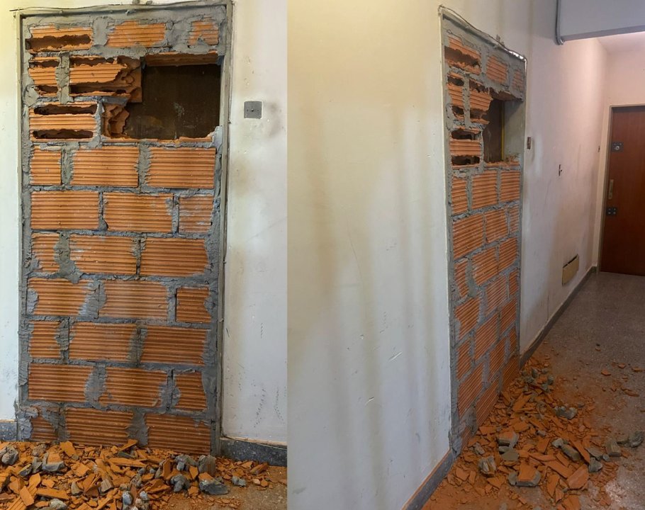 Operativo en búnker narco tapiado en Villa Santa Rita