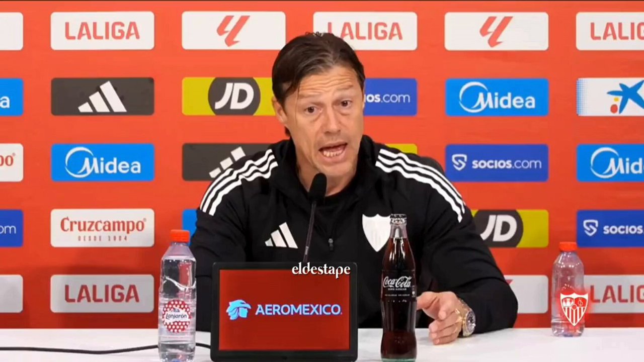 Matías Almeyda en conferencia antes del duelo entre Sevilla y Barcelona