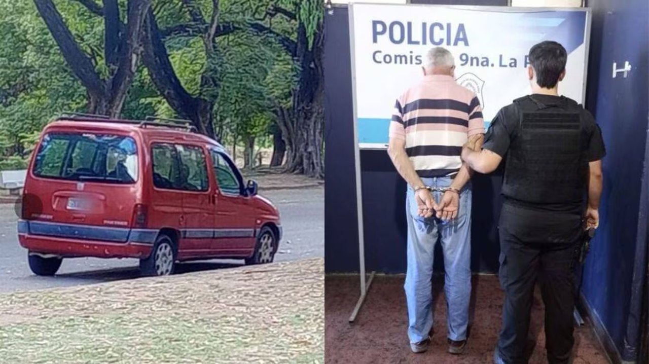 Patrullero y operativo policial en La Plata