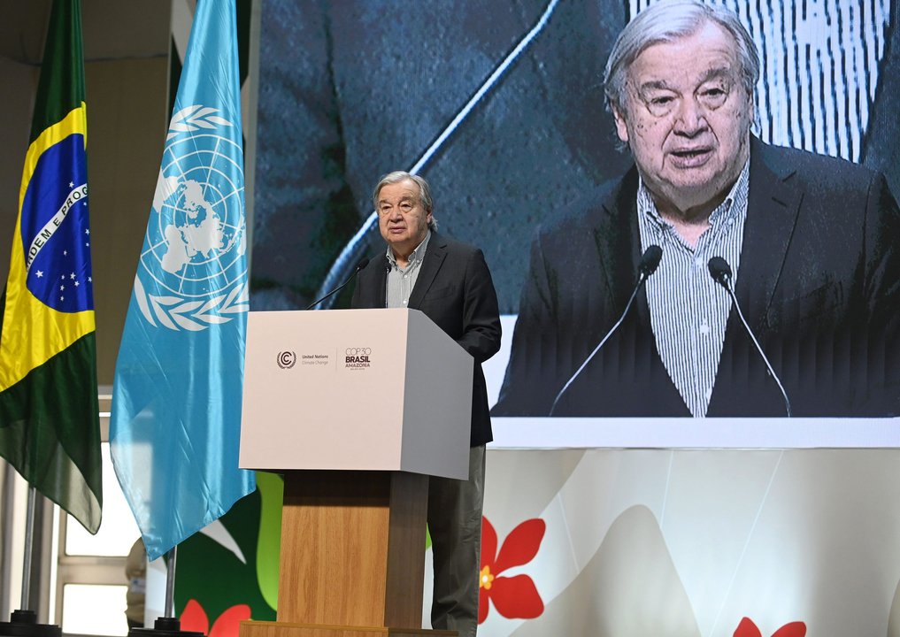 António Guterres en conferencia de prensa en Beirut