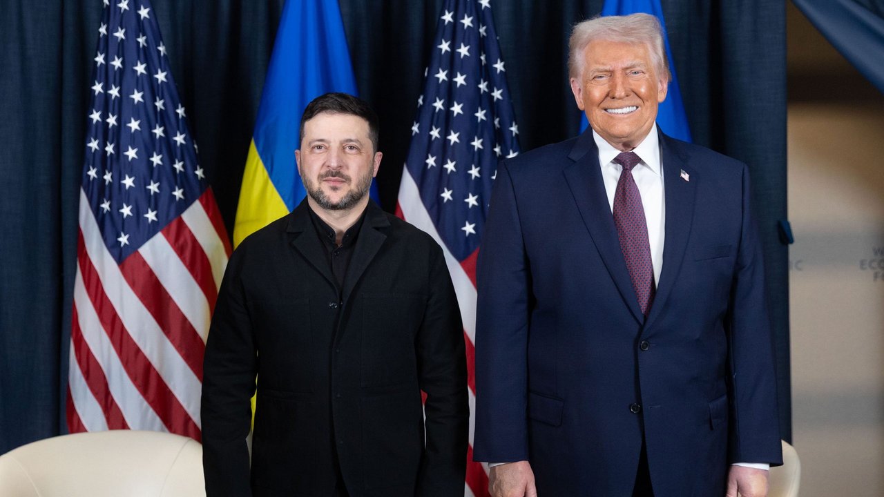 Volodímir Zelenski durante una reunión diplomática