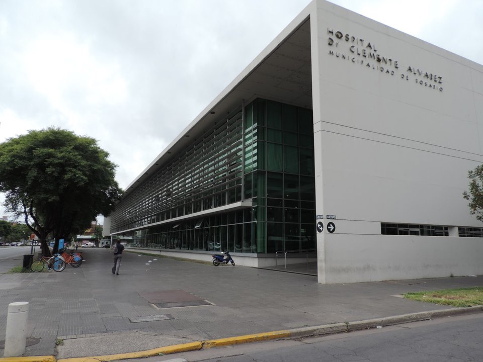 Fachada del Hospital de Emergencias Clemente Álvarez en Rosario