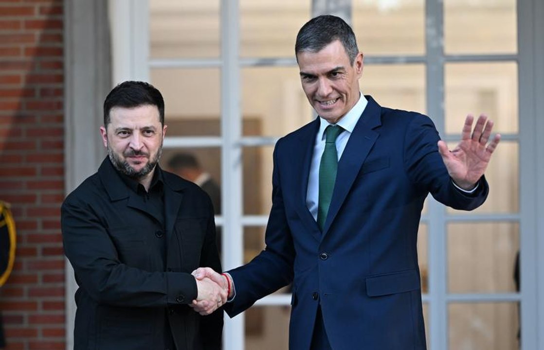 Volodímir Zelenski durante un mensaje oficial