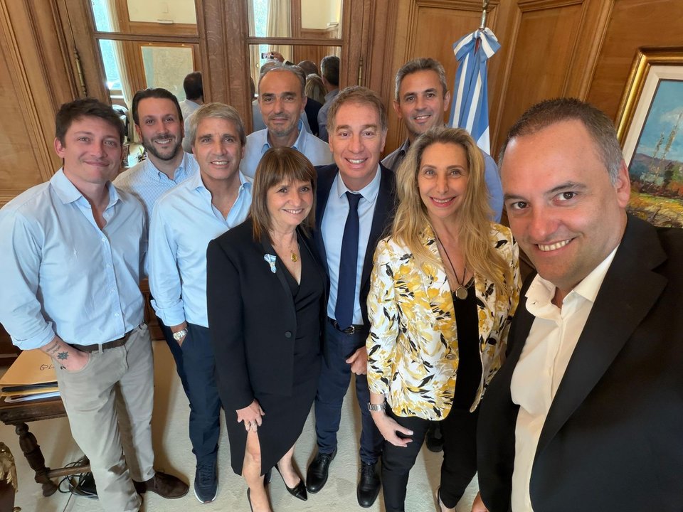Funcionarios del Gobierno nacional en Casa Rosada