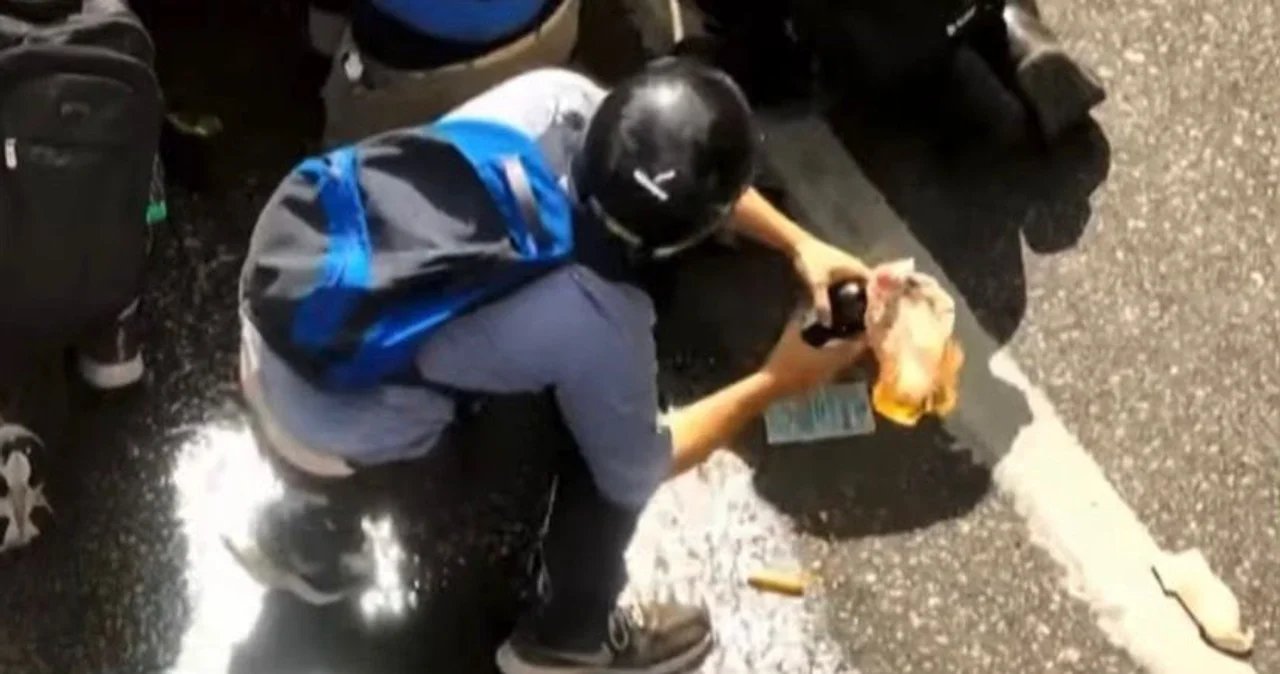 Operativo policial frente al Congreso de la Nación