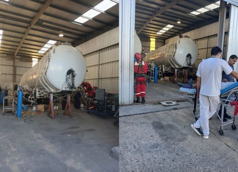 Operarios heridos tras caer en un tanque de oxígeno en La Plata
