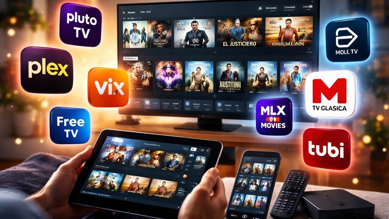 Personas viendo series y películas en streaming en un televisor