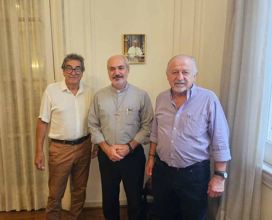 Representantes de las CTA y la Pastoral Social en reunión