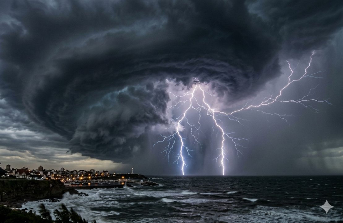 Mapa de alertas por ciclogénesis y tormentas en Argentina
