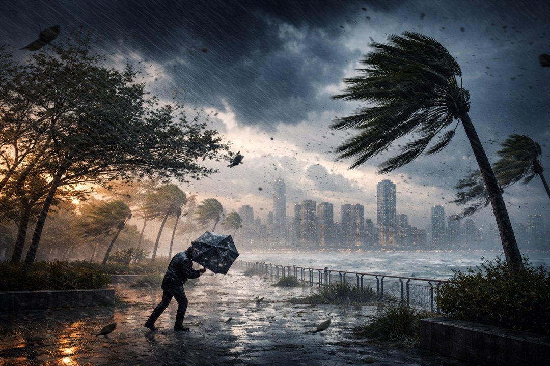 Cielo nublado y vientos fuertes en la Ciudad de Buenos Aires