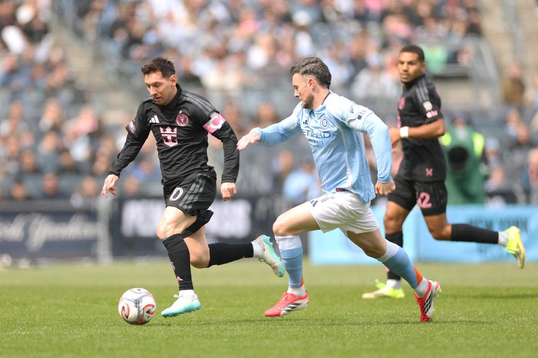 Lionel Messi celebra su gol para Inter Miami ante New York City