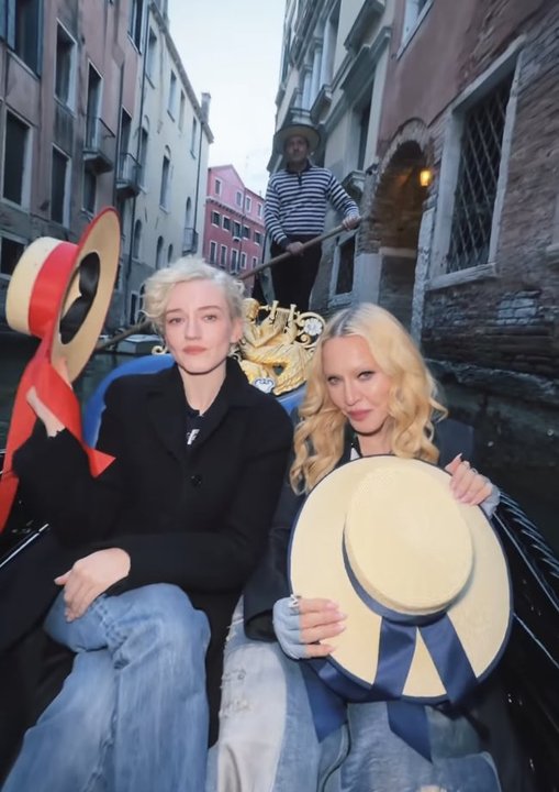Madonna en el rodaje de la segunda temporada de The Studio en Venecia