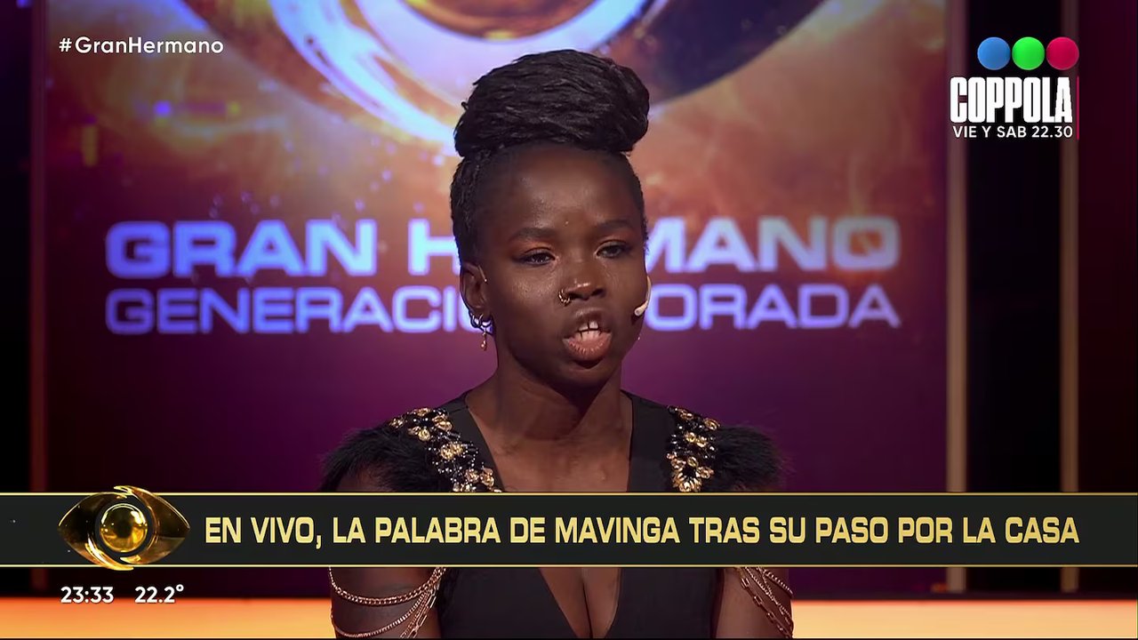Jenny Mavinga en su salida de Gran Hermano