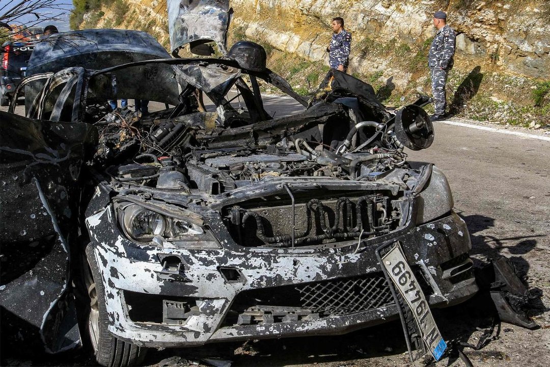 Zona de conflicto en el sur del Líbano tras un ataque israelí