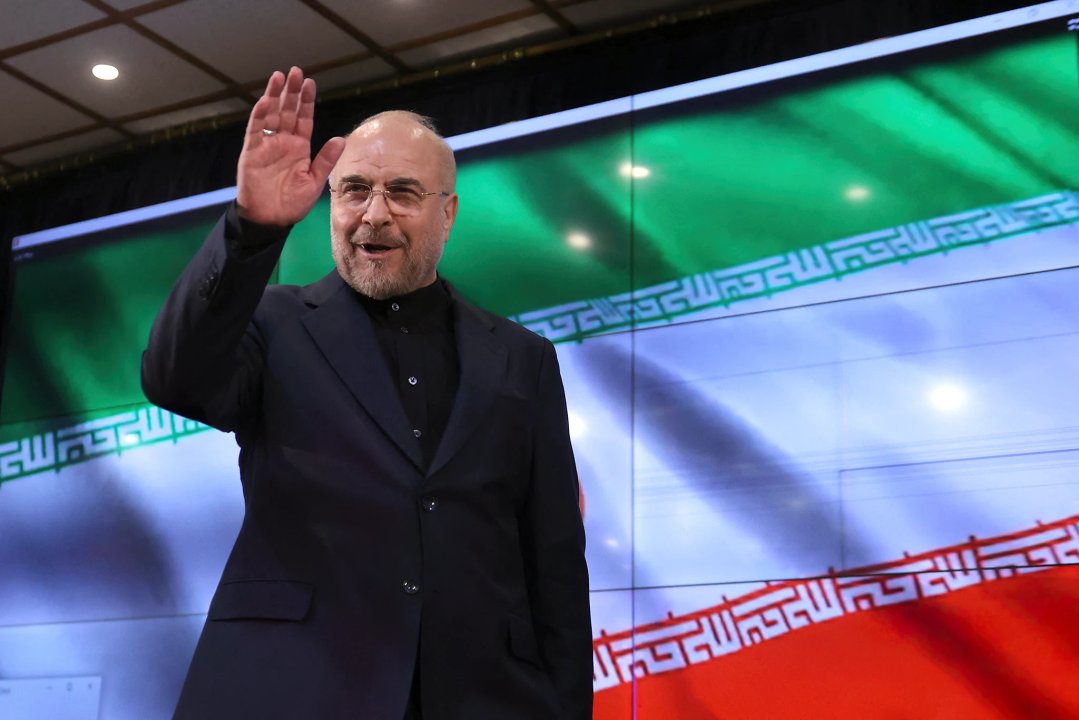 El presidente del Parlamento iraní, Mohammad Baqer Qalibaf, durante un acto oficial en Irán