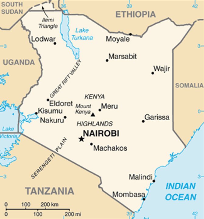 Operativo de rescate tras un accidente de tránsito en Kenia