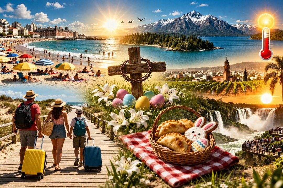 Turistas disfrutan del buen clima en destinos argentinos durante Semana Santa