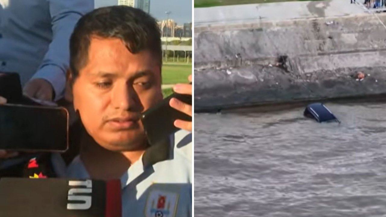 Una pesca que casi termina en tragedia: la camioneta de Vicente cayó al río