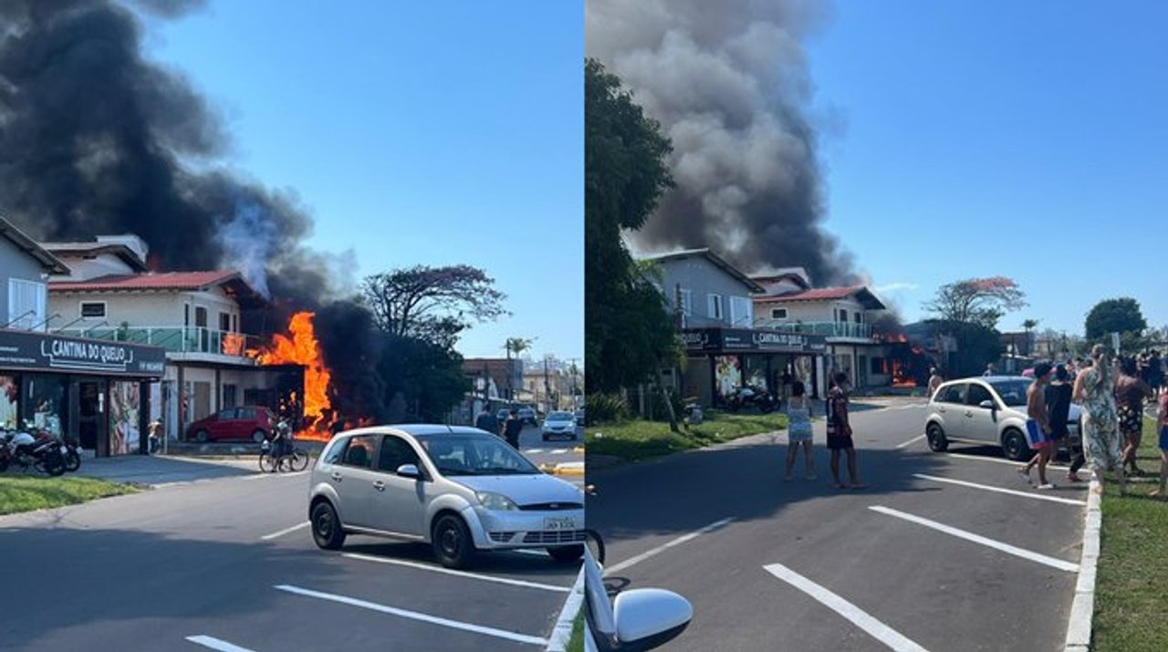 Operativo de bomberos tras la caída de una aeronave en Capao da Canoa, Brasil