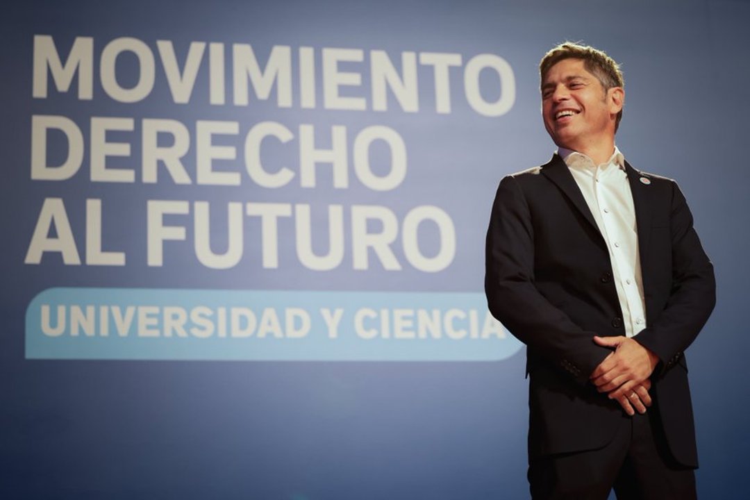 Axel Kicillof durante el lanzamiento de MDF Universidad y Ciencia