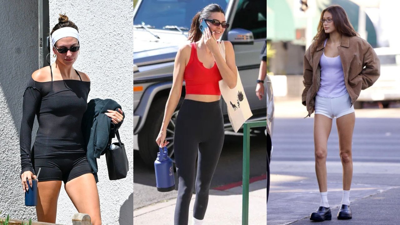 Hailey Bieber, Kendall Jenner y Bella Hadid practicando hot pilates