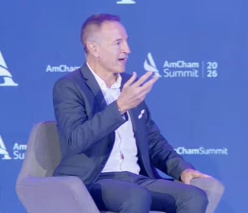 Jorge Sola durante su exposición en el evento de AmCham Argentina