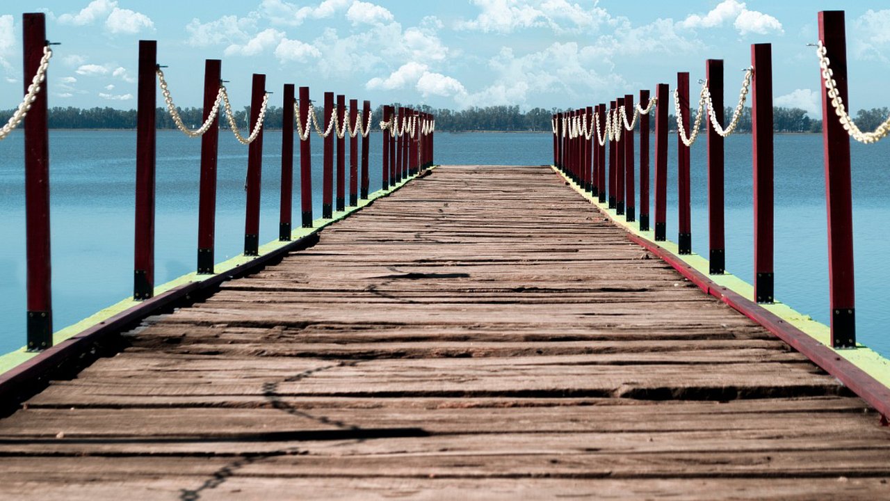 Vista de la laguna y costanera de San Miguel del Monte