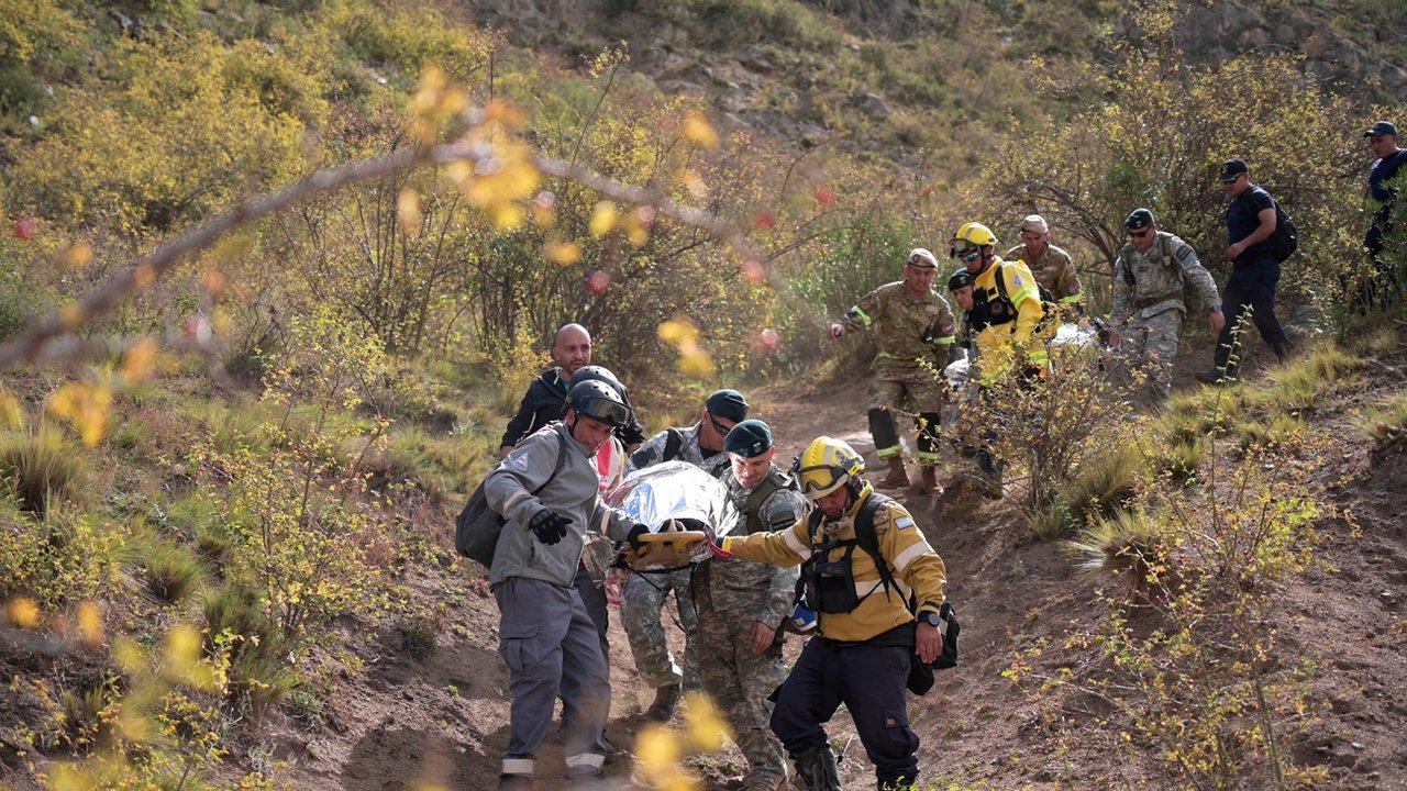 Simulacro aeronáutico en Mendoza: Tunuyán fue escenario de un nuevo ejercicio de búsqueda y rescate