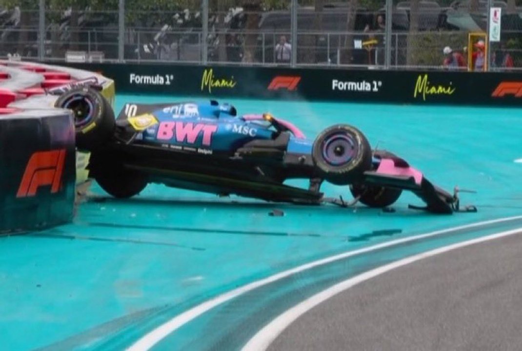 Pierre Gasly protagonizó un fuerte vuelco en el Gran Premio de Miami