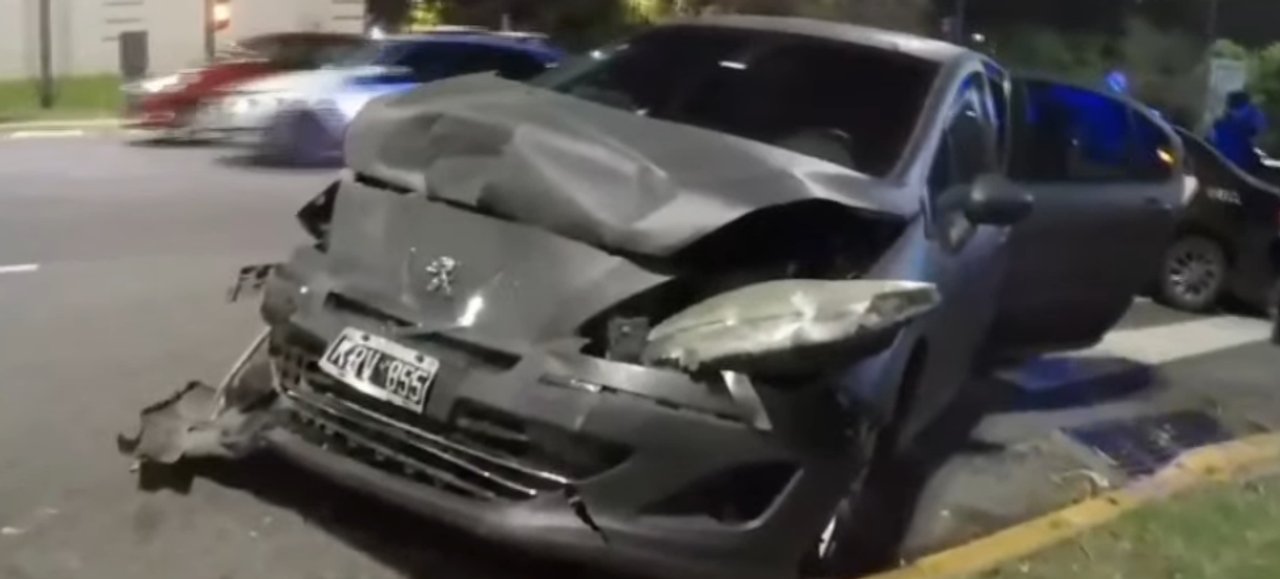 Choque en cadena en la bajada de la autopista Illia en Retiro
