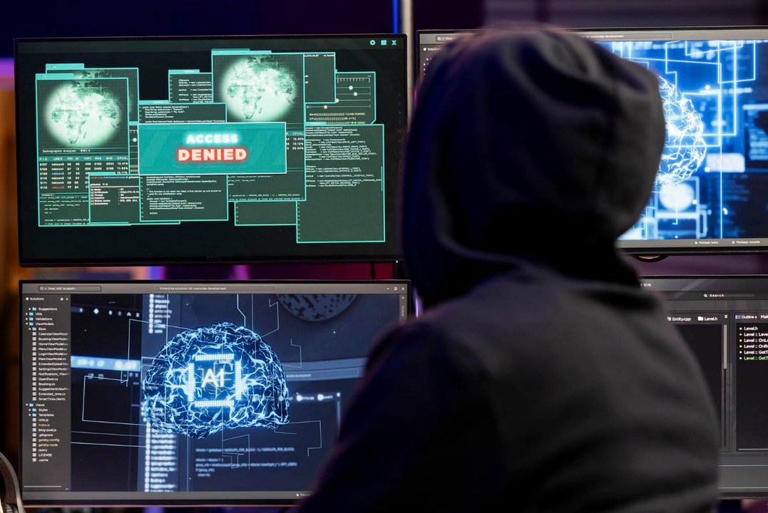 Sede de Google y representación de ciberseguridad