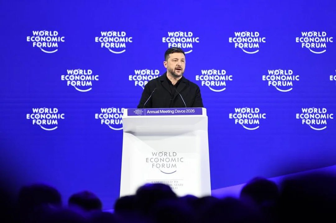 Volodímir Zelenski durante un acto oficial en Ucrania