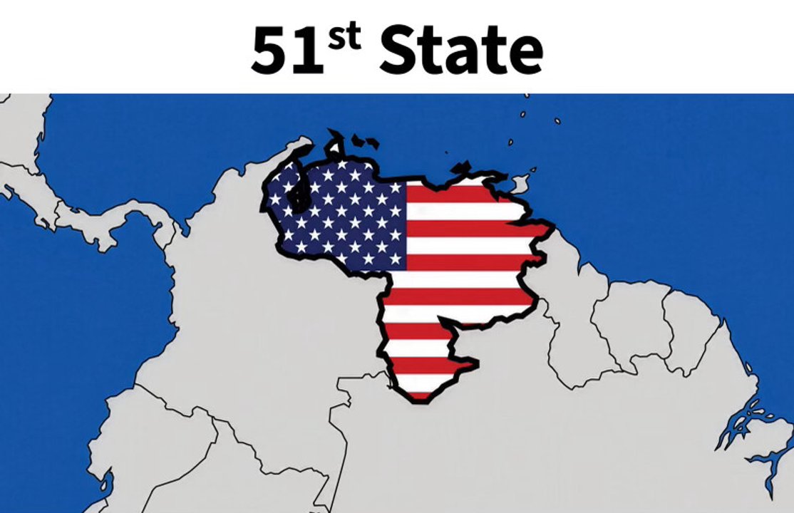 Donald Trump publica un mapa de Venezuela con la bandera de Estados Unidos