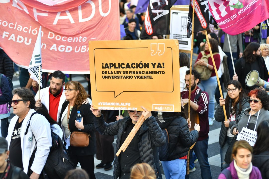 Movilización universitaria frente al conflicto con el Gobierno