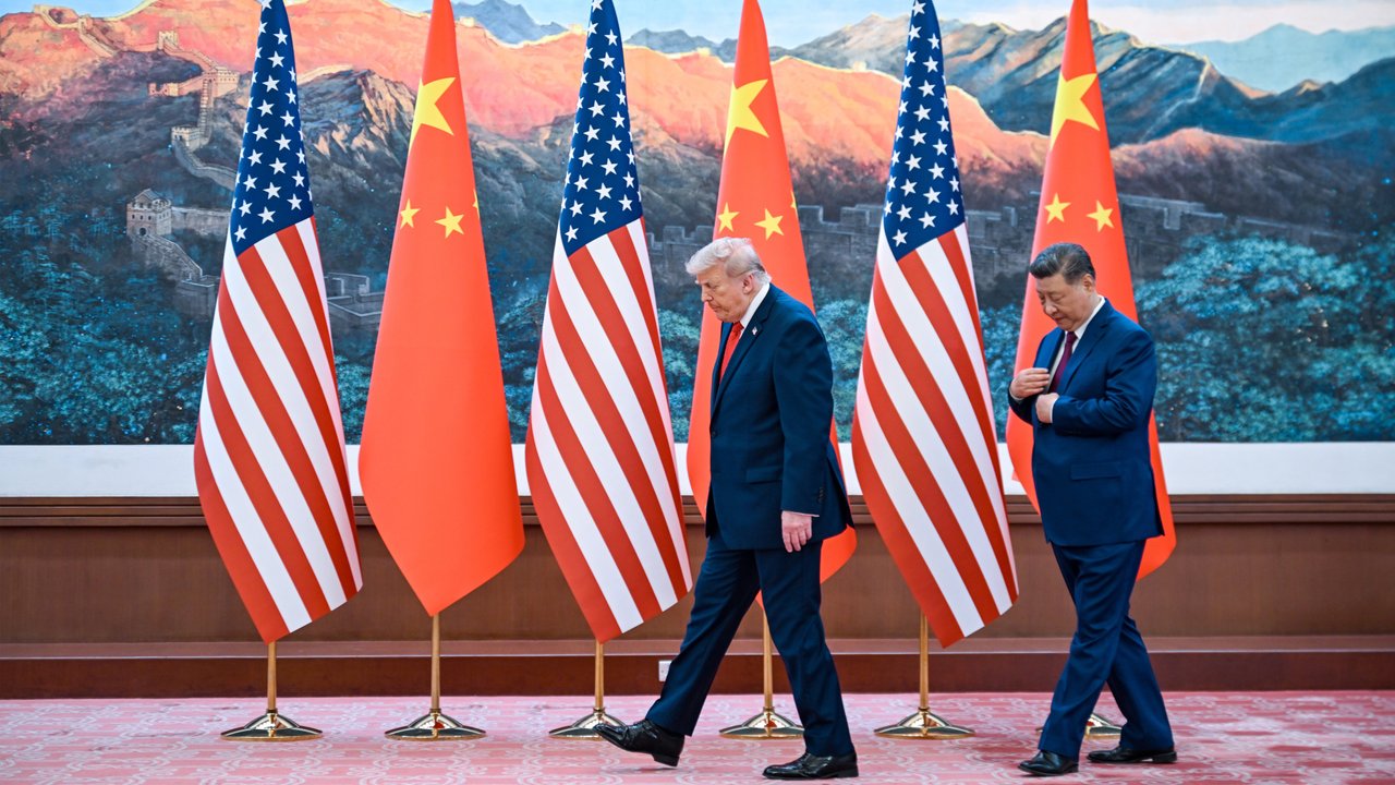 Xi Jinping y Donald Trump durante una reunión bilateral