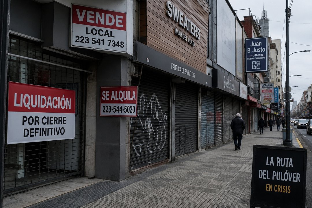 Locales cerrados sobre la avenida Juan B. Justo en Mar del Plata