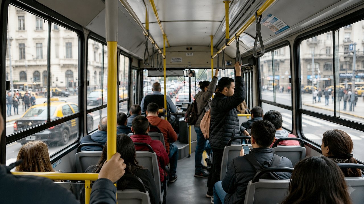 Usuario utilizando la tarjeta SUBE en el transporte público del AMBA