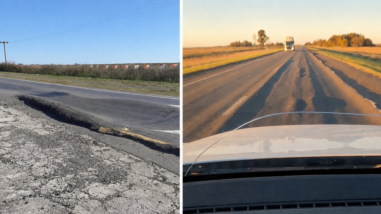 La Ruta Nacional 3: un peligroso estado que preocupa a viajeros y transportistas