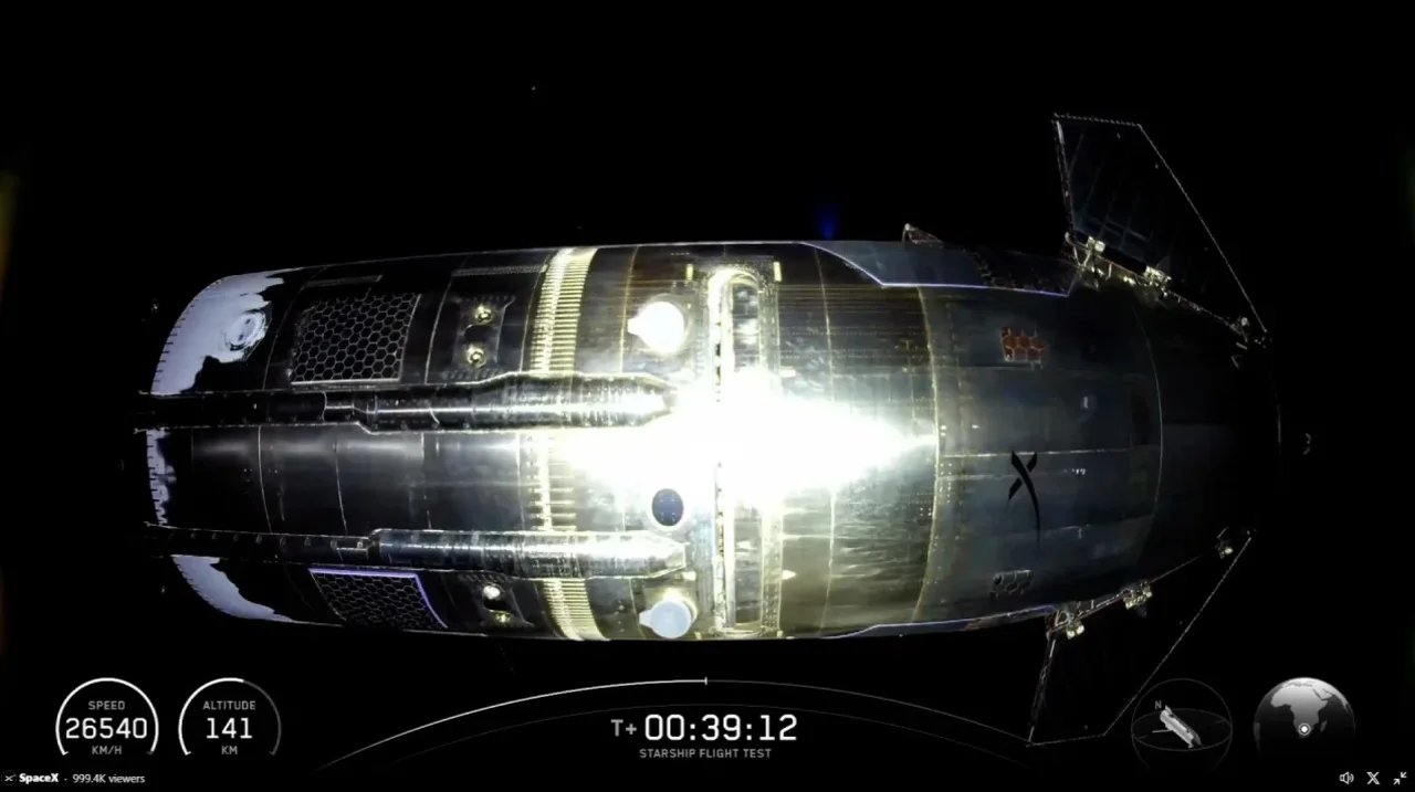 Con un final accidentado y al límite, SpaceX completó el 12º vuelo de prueba de Starship