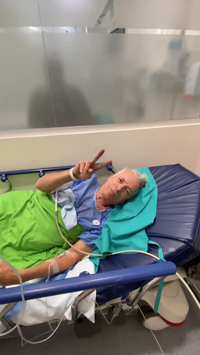 Gerardo Romano hospitalizado durante un chequeo médico