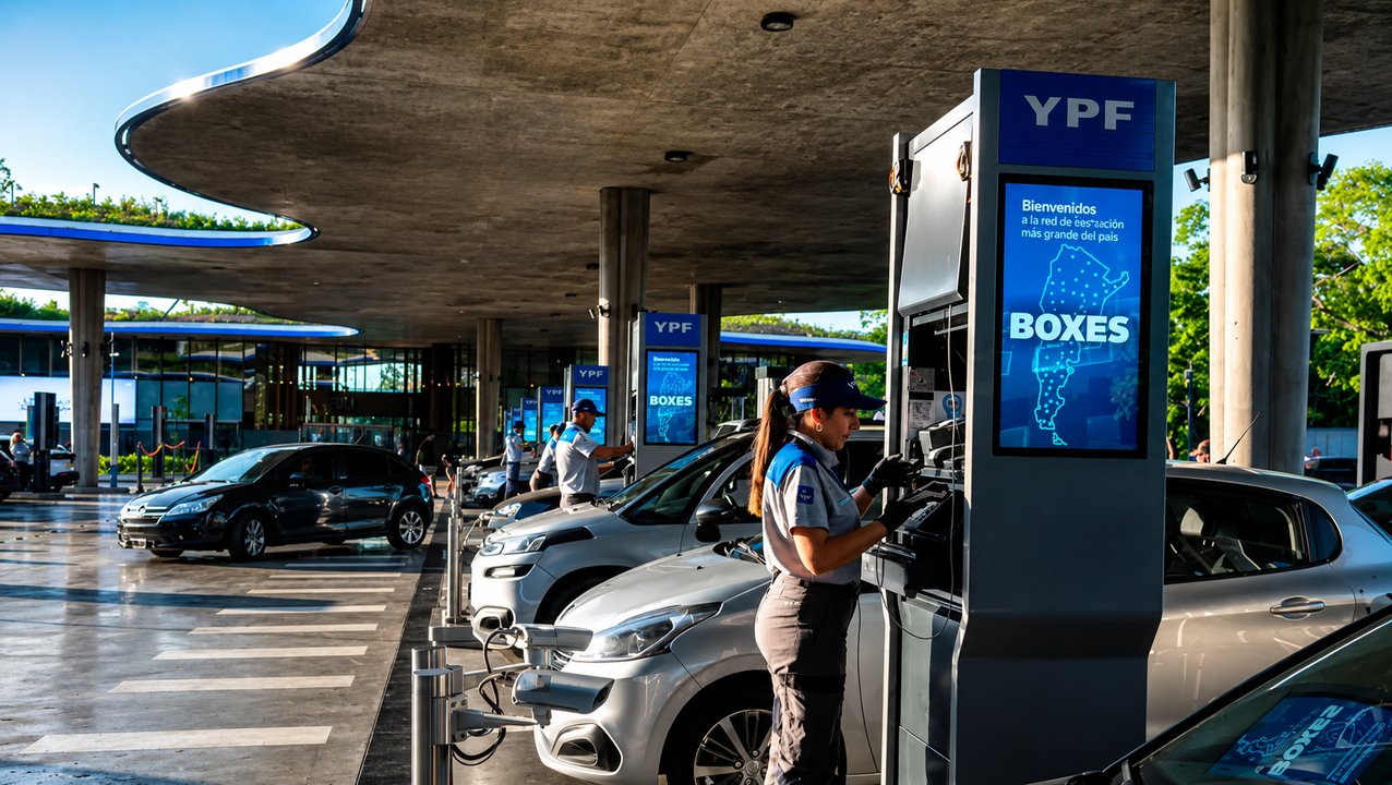 Estación de servicio con menor movimiento de autos